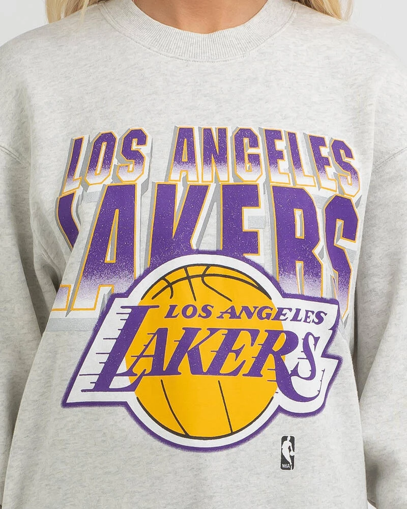 Mitchell & Ness LA Lakers Vintage 90's Block Blur Sweatshirt 4 Mitchell & Ness LA Lakers Vintage 90's Block Blur Sweatshirt - Image 4