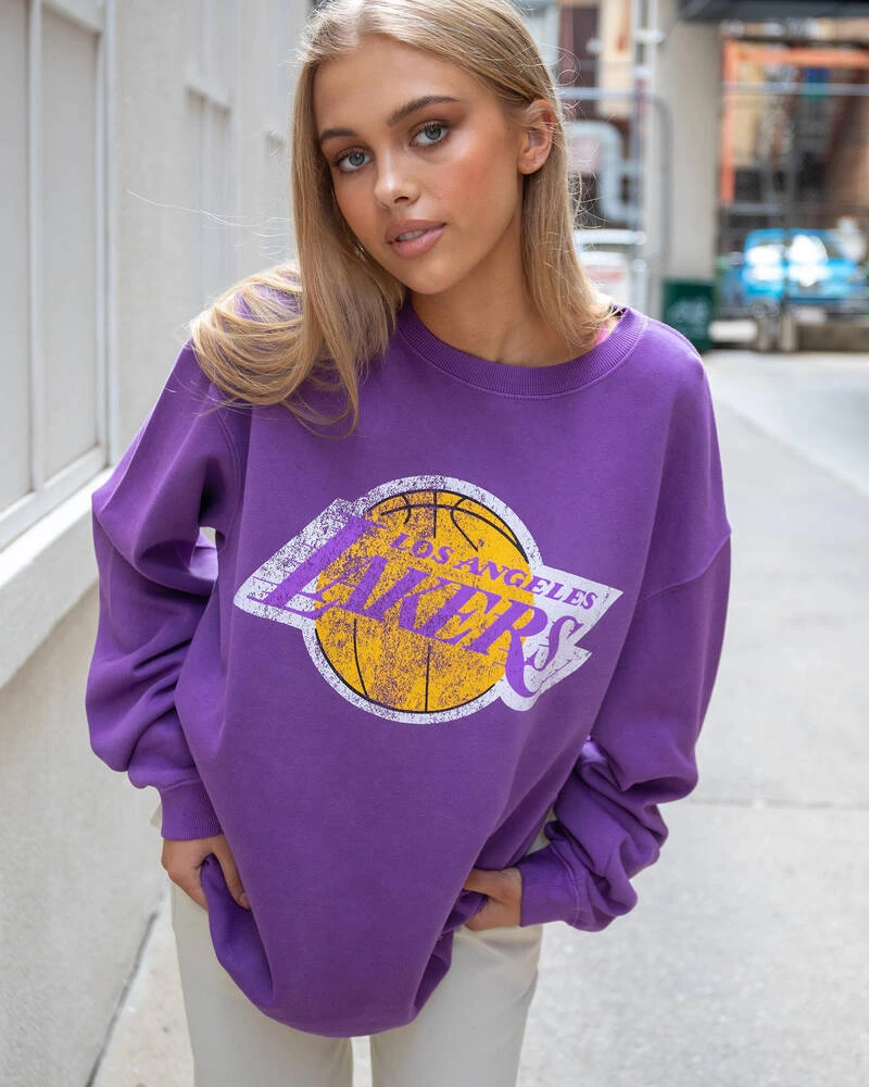 Mitchell & Ness Los Angeles Lakers Vintage HWC Big Logo Sweatshirt 1 Mitchell & Ness Los Angeles Lakers Vintage HWC Big Logo Sweatshirt