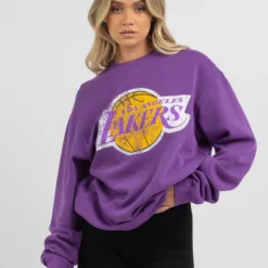 Mitchell & Ness Los Angeles Lakers Vintage HWC Big Logo Sweatshirt 8 Mitchell & Ness Los Angeles Lakers Vintage HWC Big Logo Sweatshirt -Deals Vistara Fit Store 20333295 01 RT XL
