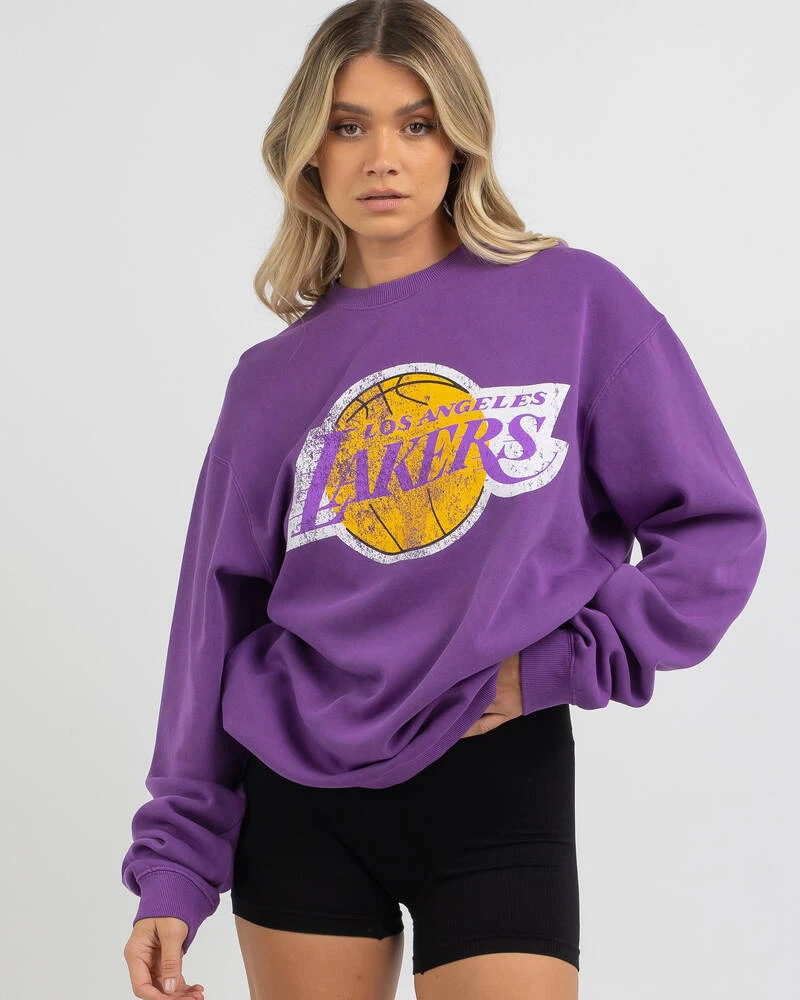 Mitchell & Ness Los Angeles Lakers Vintage HWC Big Logo Sweatshirt 4 Mitchell & Ness Los Angeles Lakers Vintage HWC Big Logo Sweatshirt - Image 4