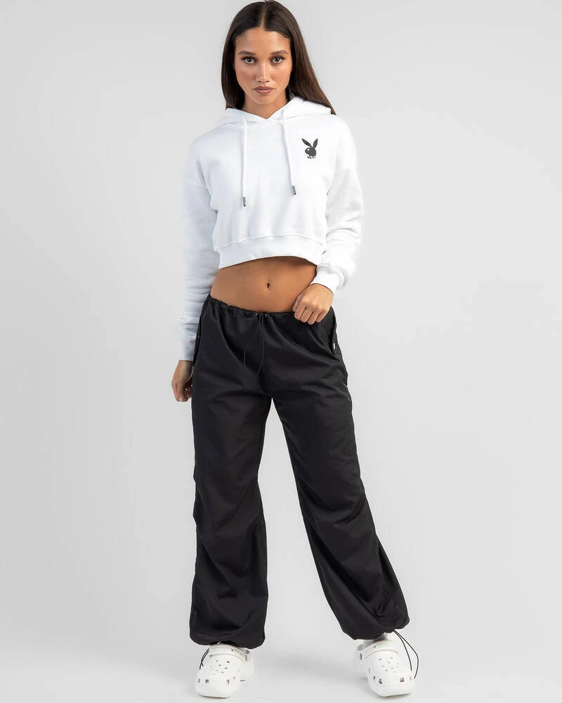 Playboy Bunny O Cropped Hoodie 2 Playboy Bunny O Cropped Hoodie - Image 2