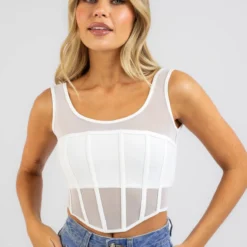 Perez Mesh Corset Top