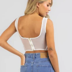 Perez Mesh Corset Top -Deals Vistara Fit Store 20347068 02 LT XL