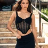 Celine Crochet Corset Top