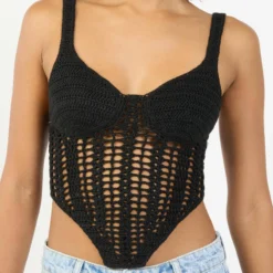 Celine Crochet Corset Top 8 Celine Crochet Corset Top -Deals Vistara Fit Store 20347327 02 RT XL