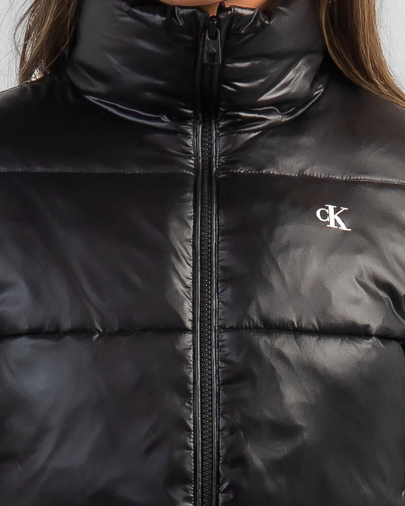 Calvin Klein Shiny Crop Jacket 4 Calvin Klein Shiny Crop Jacket - Image 4