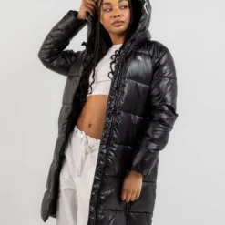 Calvin Klein Shiny Hooded Puffer Jacket