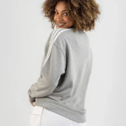 ADIDAS Essentials 3 Stripe Sweatshirt -Deals Vistara Fit Store 20349227 01 LT XL
