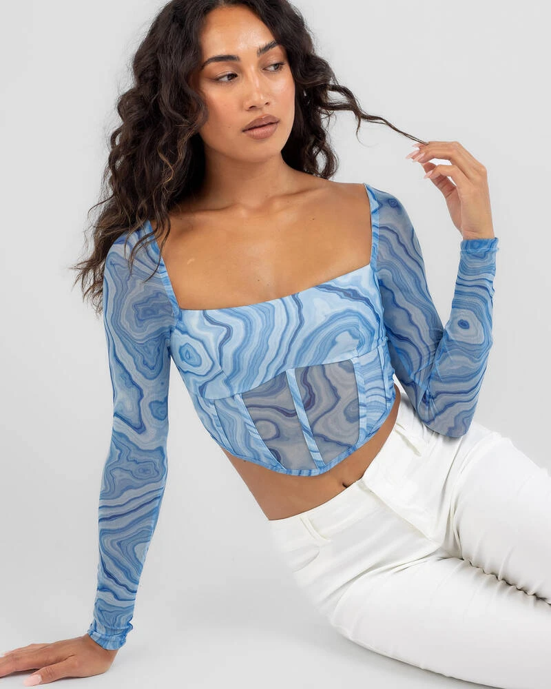 Aquatic Mesh Corset Top 1 Aquatic Mesh Corset Top