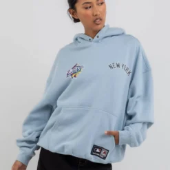 MAJESTIC NY Yankees Vintage Athletic Popper Neck Hoodie