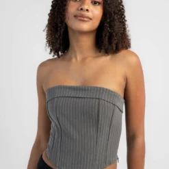 Bonnie Pinstripe Corset Top 7 Bonnie Pinstripe Corset Top -Deals Vistara Fit Store 20352358 02 LT XL