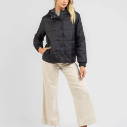 Volcom Puff It Up Hooded Puffer Jacket -Deals Vistara Fit Store 20352908 01 LT XL