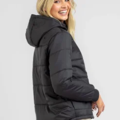 Volcom Puff It Up Hooded Puffer Jacket -Deals Vistara Fit Store 20352908 01 RT XL