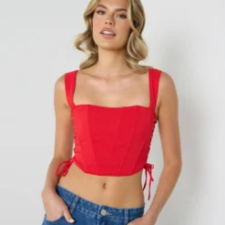 Jo Lace Up Corset Top