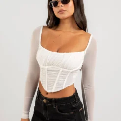 Be Sweet Long Sleeve Corset Top