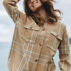 Roxy Check The Swell Shacket -Deals Vistara Fit Store 20355317 01 LT XL