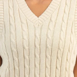 On Campus Cable Knit Vest -Deals Vistara Fit Store 20356471 01 RT XL