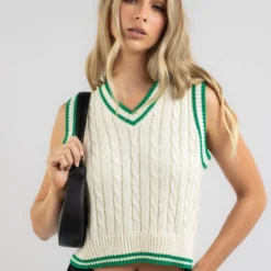 Science Club Cable Knit Vest