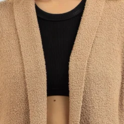 Penelope Longline Teddy Knit Cardigan -Deals Vistara Fit Store 20356963 01 RT XL