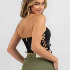 Jessie Lace Up Corset Top 6 Jessie Lace Up Corset Top -Deals Vistara Fit Store 20358032 01 LT XL