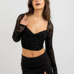 Night Out Mesh Corset Top