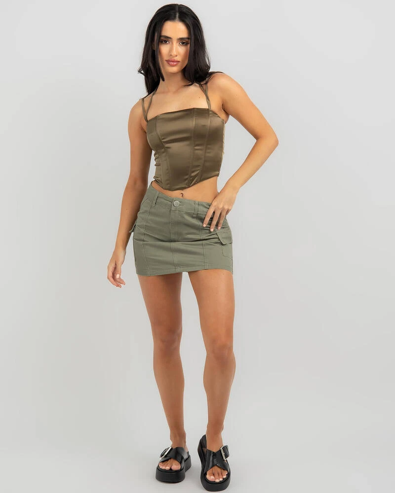 Jess Satin Corset Top 2 Jess Satin Corset Top - Image 2