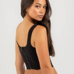 Joey Lace Up Corset Top -Deals Vistara Fit Store 20359038 02 LT XL