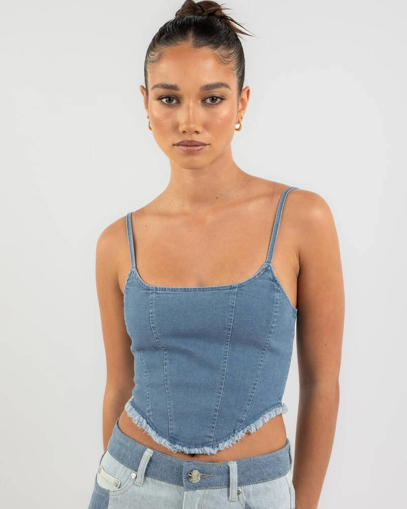 Shania Denim Corset Top 2 Shania Denim Corset Top - Image 2