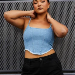 Shania Denim Corset Top
